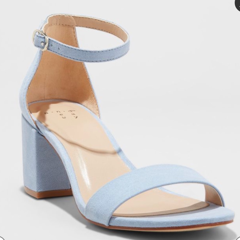 Periwinkle Blue Block Heels